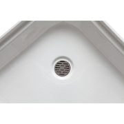 Anzzi Randi 36 x 36" Neo-Round Double Threshold Shower Base in White SB-AZ01RO